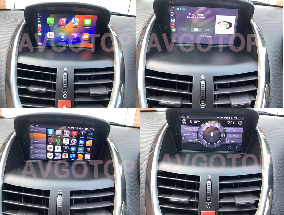 Autoradio Android 7 , GPS, DSP, RDS, stéréo, sans DVD, lecteur CarPlay, pour voiture KIT 207 CC (2006-2015) n° 2