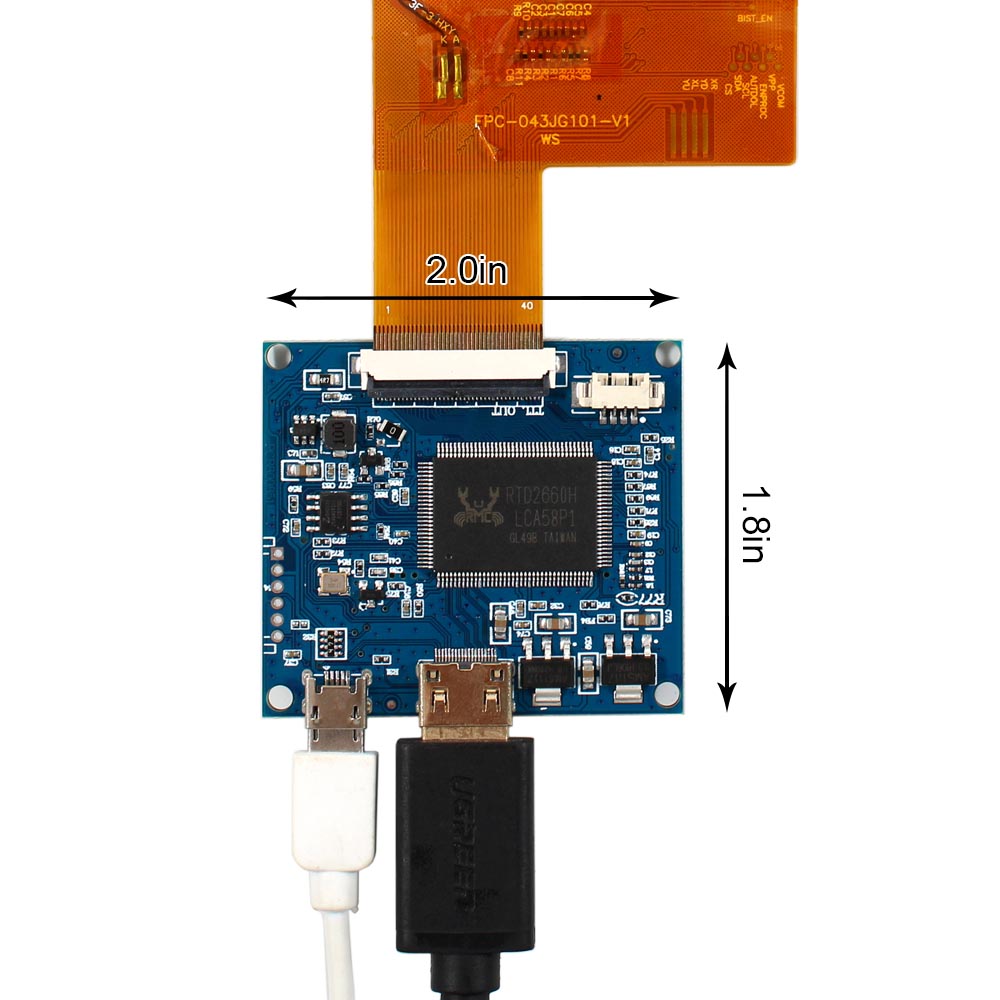 VSDISPLAY â€“ Ã©cran IPS 5 pouces, VS050T-006A, 800X480, TFT-LCD, avec mini contrÃ´leur LCD, HDMI, pour Ã©quipement industriel n° 3