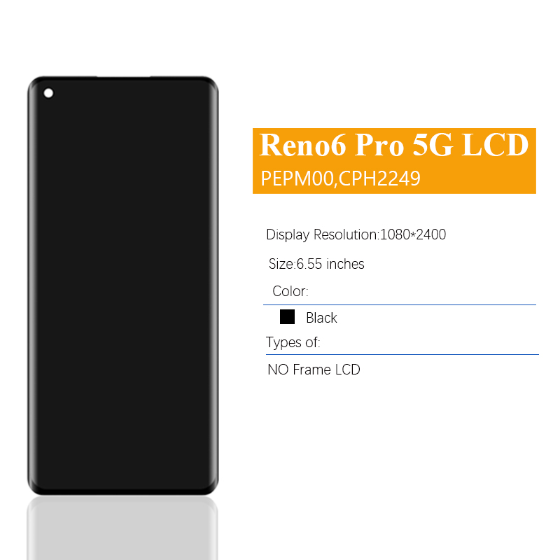 Ã‰cran tactile LCD de remplacement pour Oppo Reno6 Pro 5G, 6.55 d'origine, pour Reno 6 Pro, PEPM00, CPH0.25 n° 2