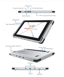 Hugerock-Drone X7 avec Ã©cran d'affichage extÃ©rieur, tablette PC robuste, Android 13.0, lecture Ã  la lumiÃ¨re du soleil 2600 Nit, 8 Go + 128 Go, 7 pouces small picture n° 3