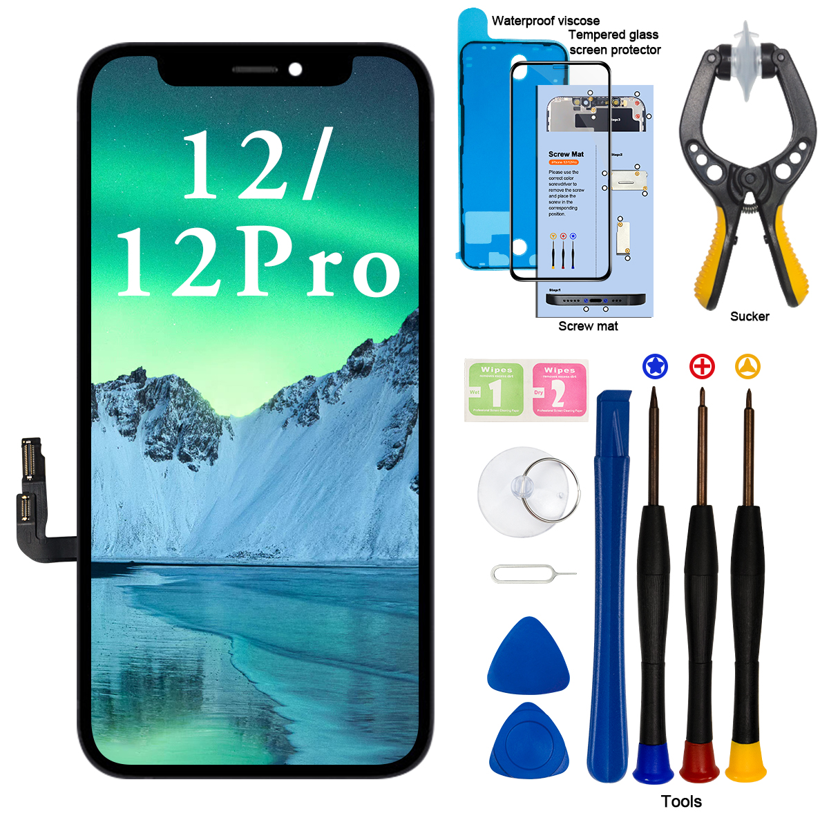 PiÃ¨ces d'assemblage de remplacement de HÃ©bergements eur d'Ã©cran tactile d'affichage Ã  cristaux liquides, haute qualitÃ©, iPhone Poly 11 Pro Max 12 Pro n° 4