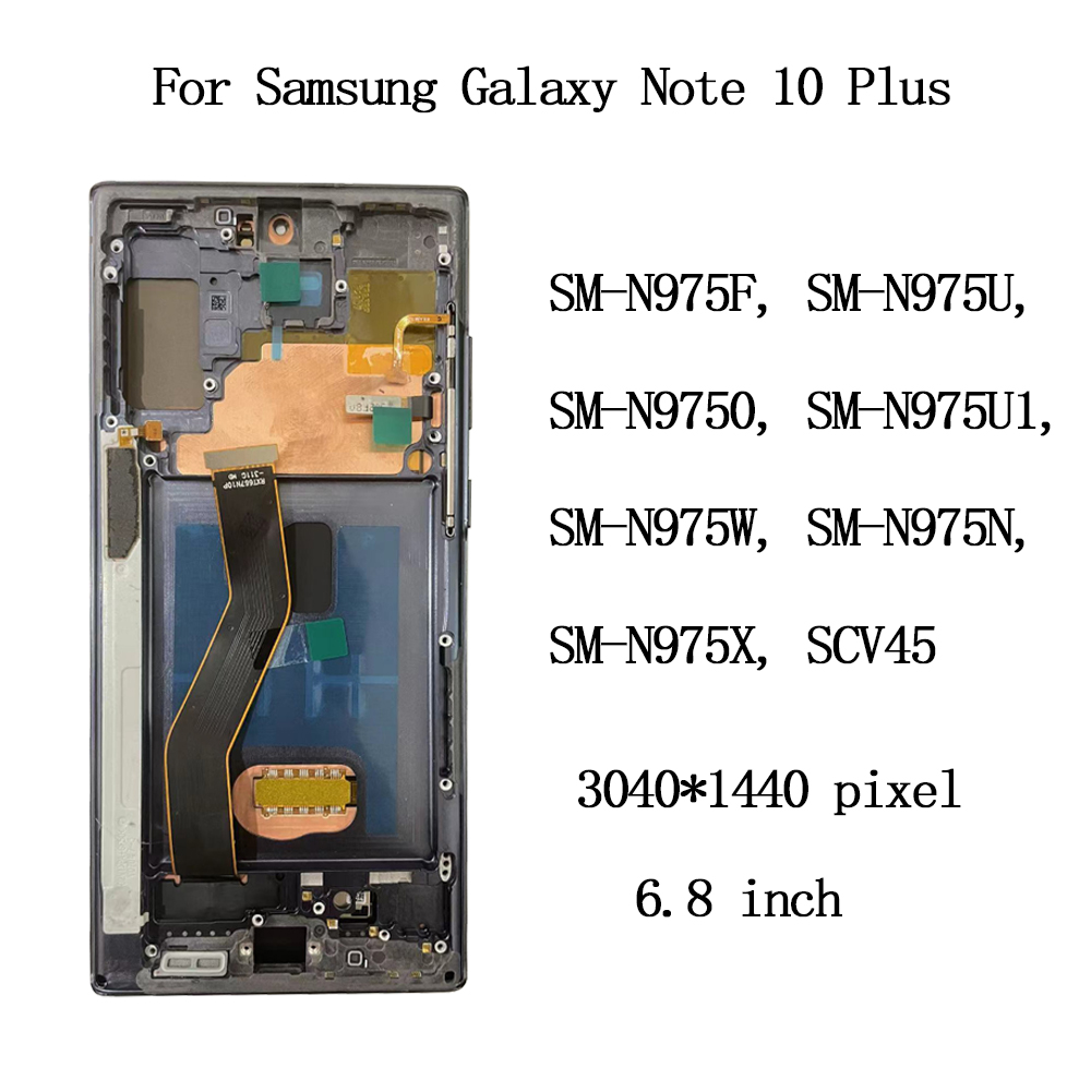 Ensemble Ã©cran tactile Super AMOLED, avec chÃ¢ssis, pour Samsung Galaxy Note 10 Plus N975F n° 2