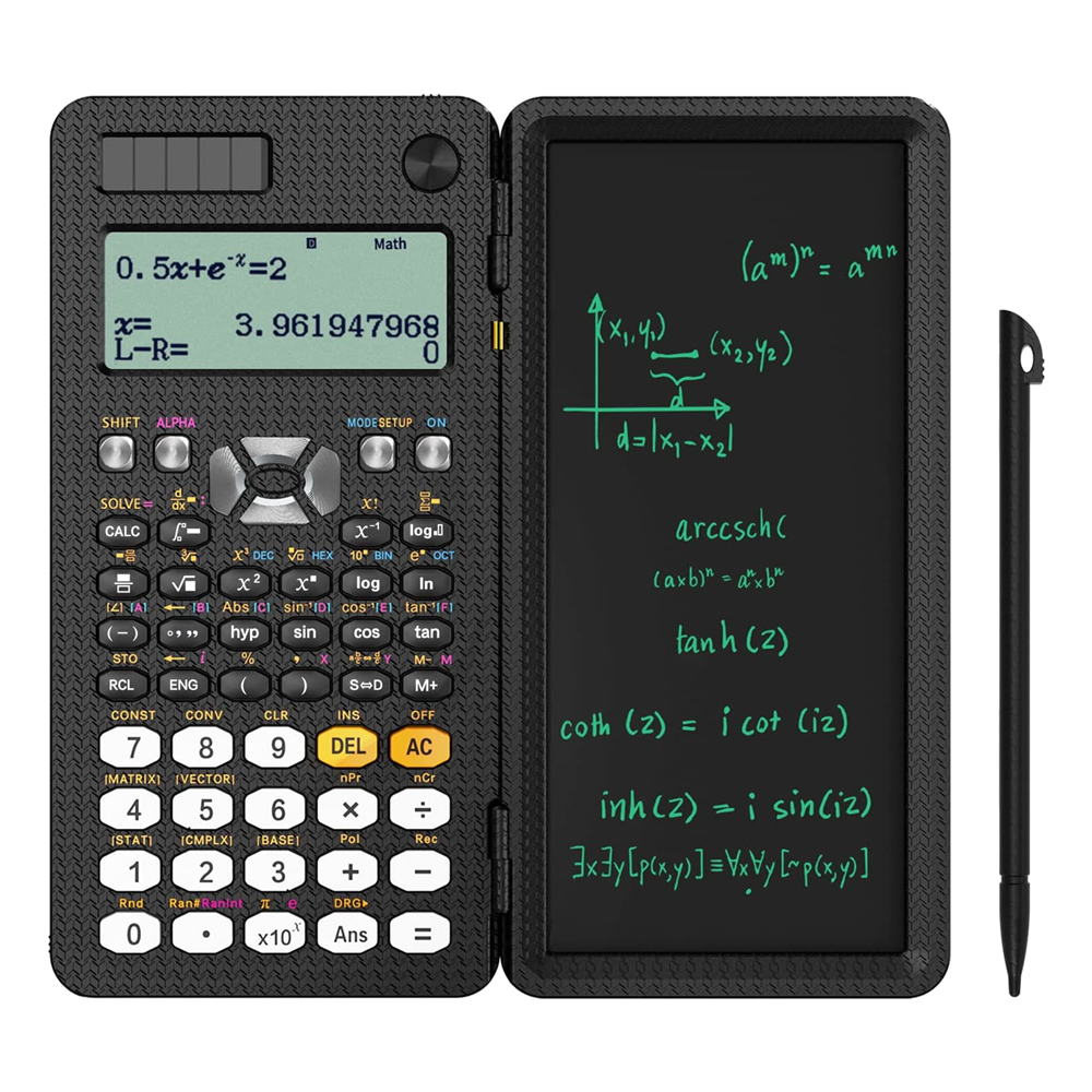 Calculatrice scientifique solaire Portable pliable, avec bloc-notes LCD, 417 fonctions professionnelles, pour Ã©tudiants, mise Ã  niveau 991ES n° 1