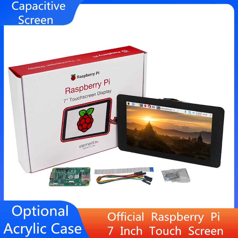 Raspberry Pi â€“ Ã©cran tactile TFT capacitif de 7 pouces, 800x480 HD, 24 bits, LCD couleur, Port DSI pour RPi 4B 3B + Zer n° 1