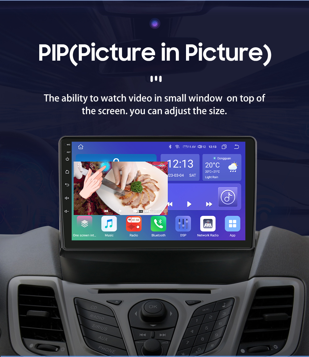 Hizpo-Autoradio Android 12 pour Ford Fi.C. 2009-2017, lecteur vidÃ©o, navigation GPS, 4G + WIFI, Carplay, unitÃ© principale 7862, 2 Din n° 5