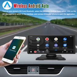 Lecteur Carplay sans fil Android 9 pouces, Ã©cran tactile HD, radio FM Wifi avec camÃ©ra de recul, carte Prada small picture n° 3