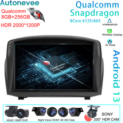 Qualcomm Pour Ford Fiesta Mk 6 2008 - 2019 Android Auto Autoradio MultimÃ©dia Lecteur VidÃ©o GPS Navigation Carplay CamÃ©ra arriÃ¨re 5G