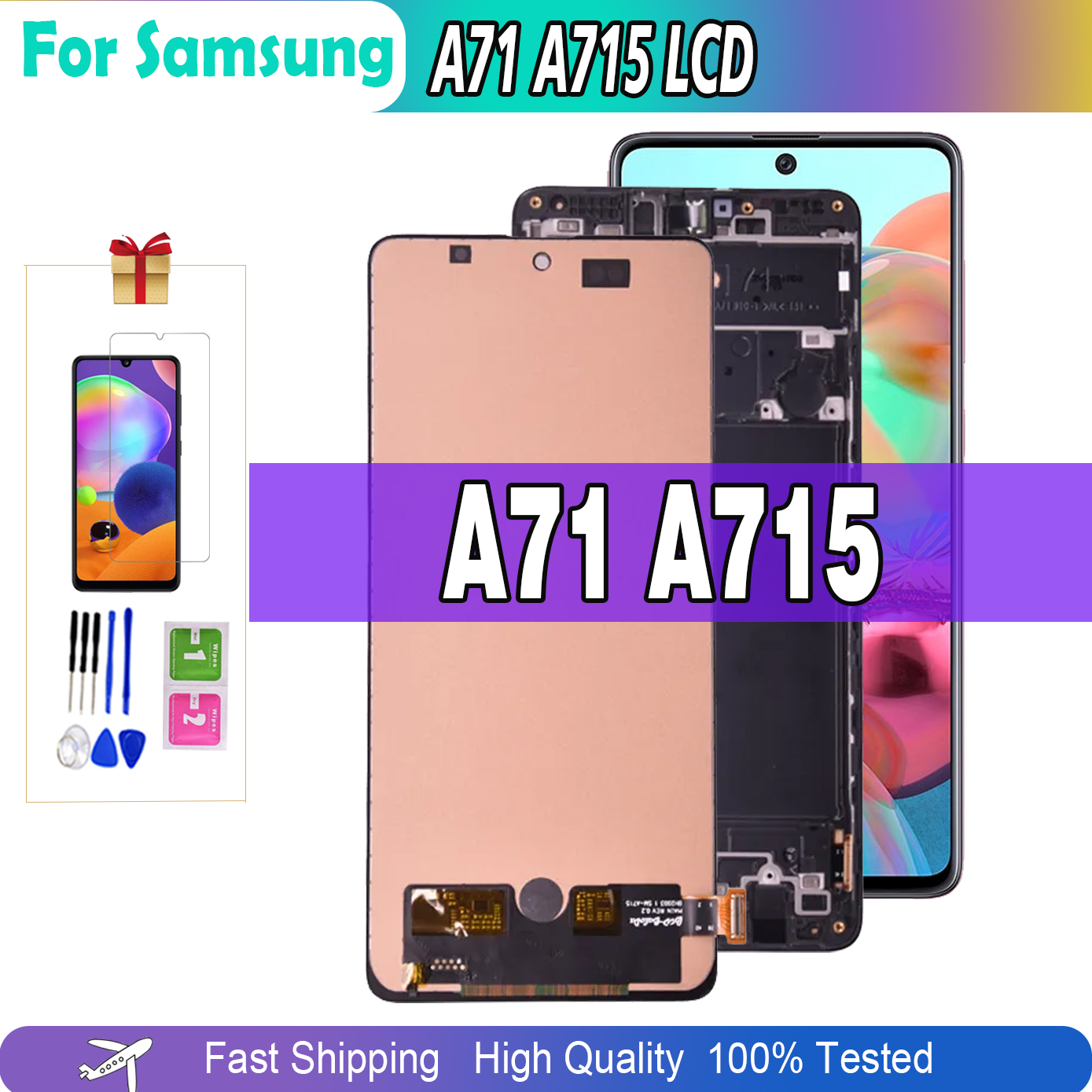 Ã‰cran tactile LCD AMOLED de remplacement, 6.7 pouces, pour Samsung Galaxy A71 A715 A715F A715ineau, original n° 1