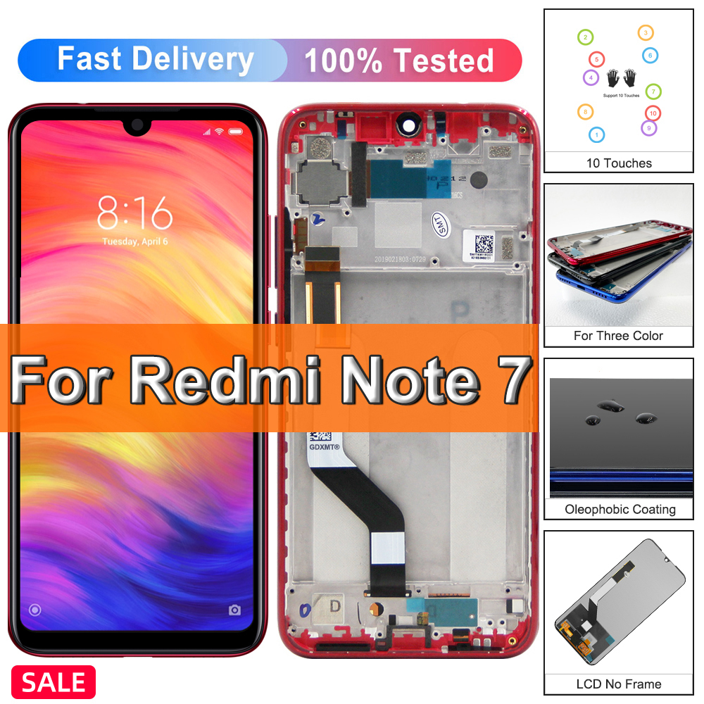 Ensemble Ã©cran tactile LCD avec chÃ¢ssis, 6.3 pouces, pour Xiaomi Redmi Note 7 Pro, Original n° 1