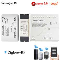 Tuya Zigbee-Commutateur de maison intelligente, tÃ©lÃ©commande sans fil, radio RF 433, 4 canaux, citations pour Zigbee Gateway airies, technologie small picture n° 2