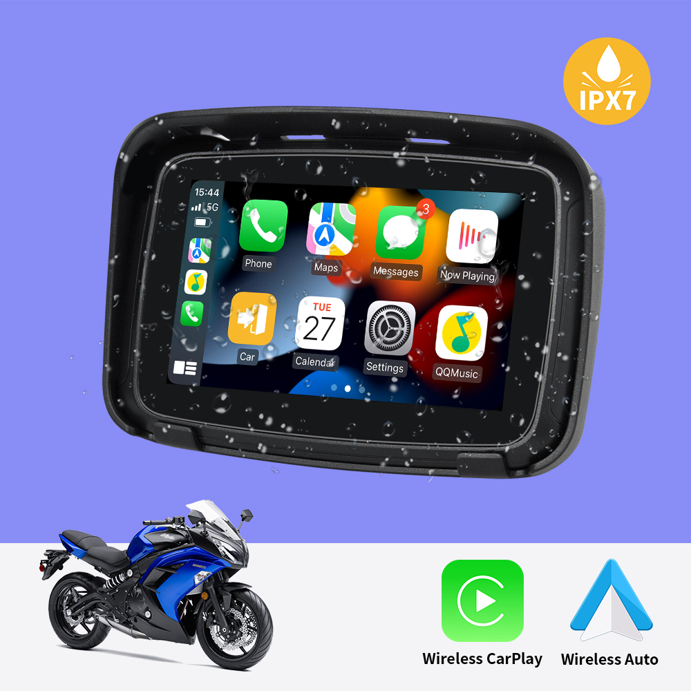 EKIY Moto de Navigation GPS IPX7 Ã‰tanche Ã‰cran d'affichage Apple Carplay Moniteur Automatique Android Sans Fil pour Moto Portable n° 1