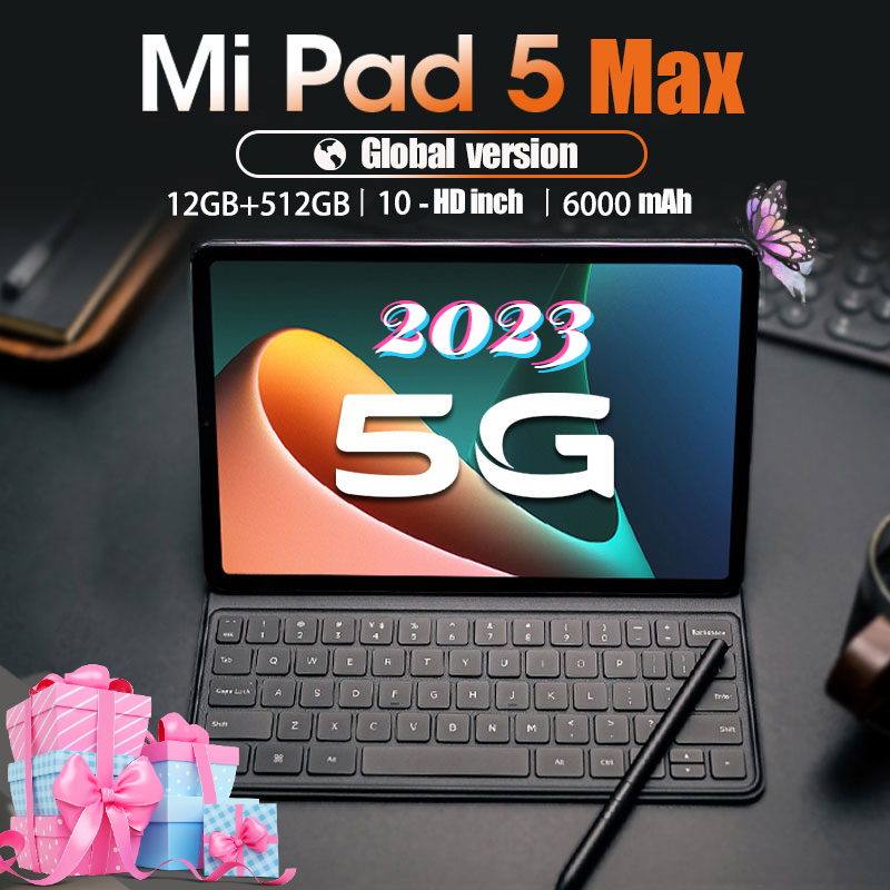 Tablette Global Version Pad 5 Pro Max, 12 Go + 512 Go, Ã©cran LCD 10 , tablette Windows, Android, WiFi 5G, Snapdragon n° 1