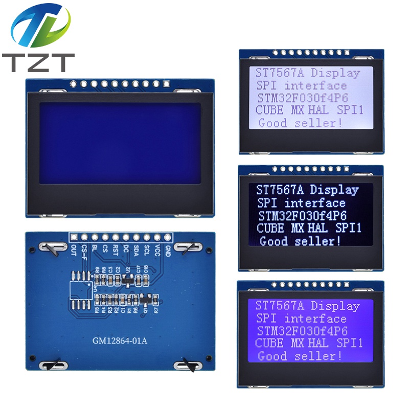 Panneau d'Ã©cran d'affichage graphique pour Ardu37, Ã©ventuelles I, technologie LCD, X64, Ã©ventuelles I, ST7567A, COG, LCM, 12864x64, matrice de points, 128 n° 4