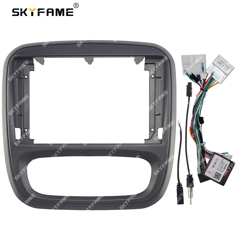 SKYFAcloser-Adaptateur de Fascia de cadre de voiture, boÃ®te Canbus, dÃ©codeur, tableau de bord radio Android, kit de panneau de montage pour Renault Trafic 3, Opel Vivaro B n° 2