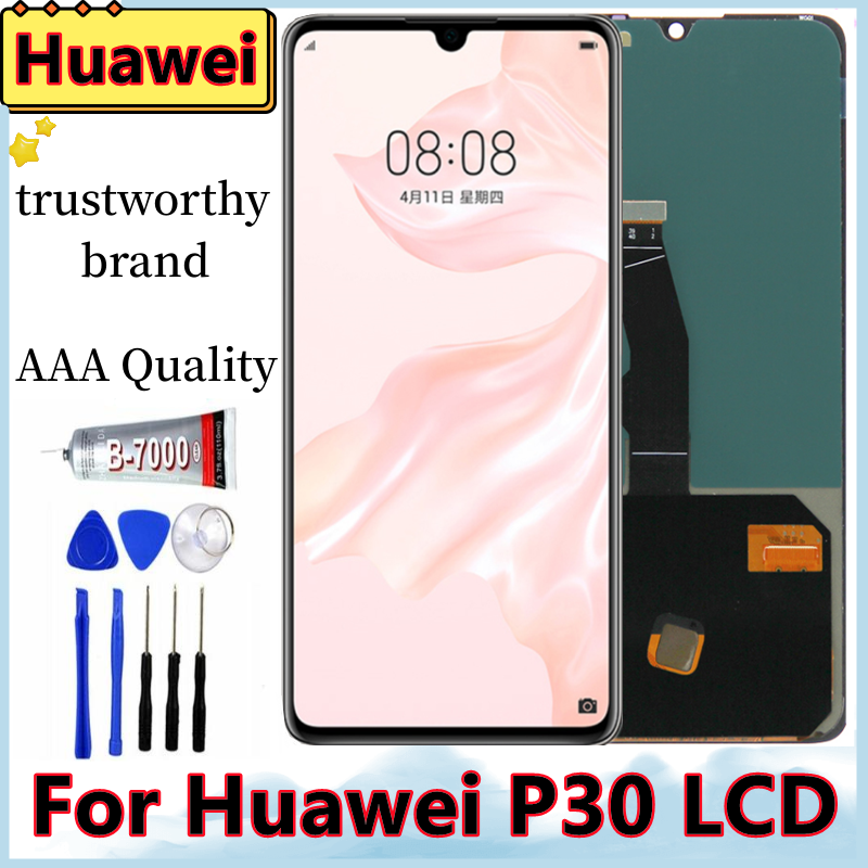 6.1 Original Pour Huawei P30 LCD Affichage ELE-L29 ELE-L09 LCD Ã‰cran Tactile Digitizer AssemblÃ©e Pour Huawei P30 Ã‰cran Remplacement n° 1