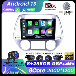 Autoradio Android 13, Navigation GPS, Carplay, lecteur multimÃ©dia vidÃ©o, DVD, camÃ©ra, stÃ©rÃ©o, 2 Din, pour voiture Hyundai i20 (2008 â€“ 2014)