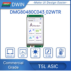 Ã‰cran intelligent Dwin T5L HMI, 4.3 pouces IPS 800X480 LCD Tech, port TTL UART, DMG80480C043 _ 02W small picture n° 2