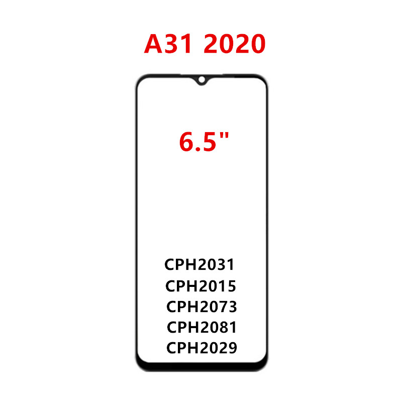 Verre extÃ©rieur pour OPPO A31, A33, A35, A36, A53, A54, A55, A55S, A54S, Ã©cran tactile, panneau avant, Ã©cran LCD, rÃ©paration, piÃ¨ces de rechange, OCA n° 2