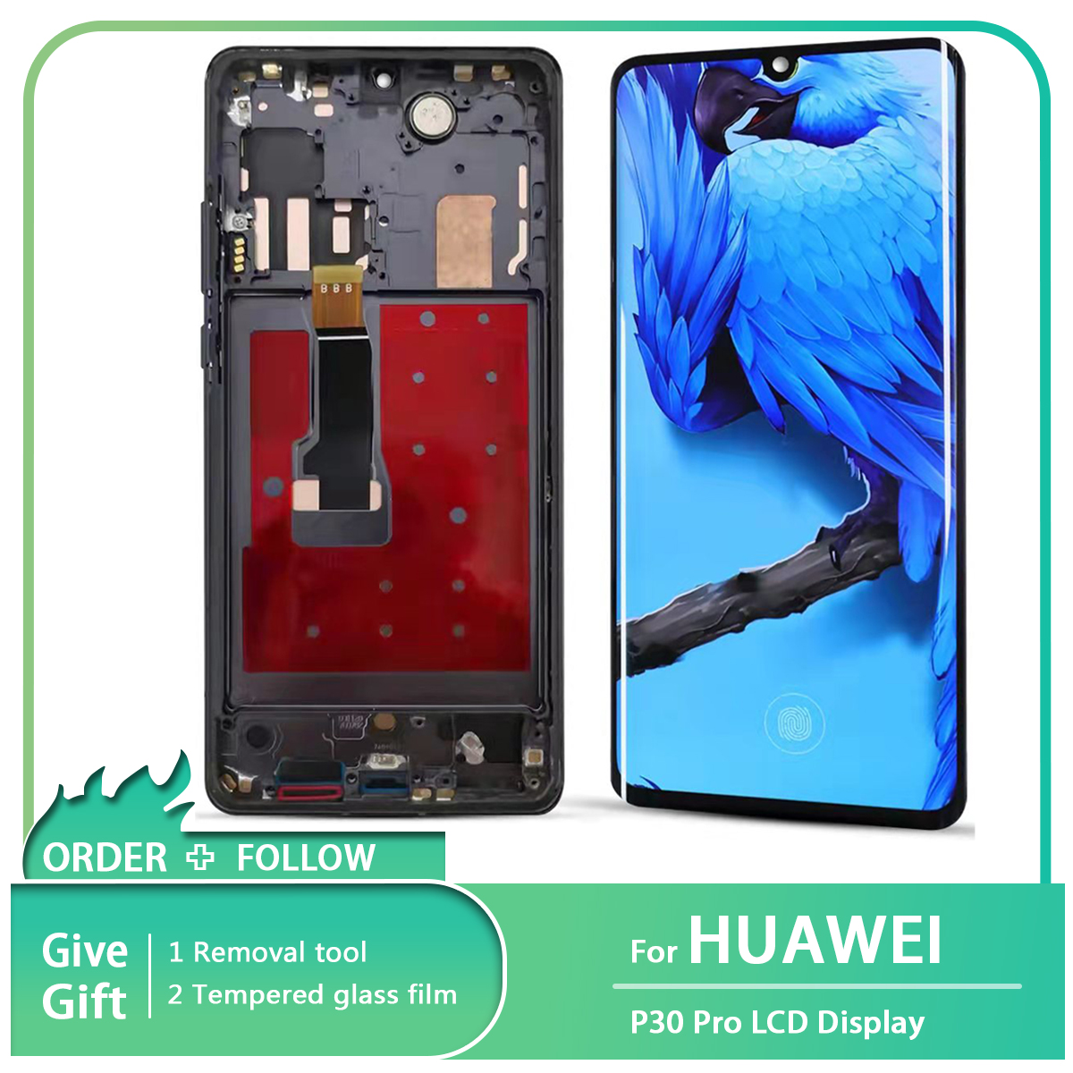 Ensemble Ã©cran tactile LCD avec chÃ¢ssis, 6.47 pouces, pour Huawei P30 Pro, Original n° 1