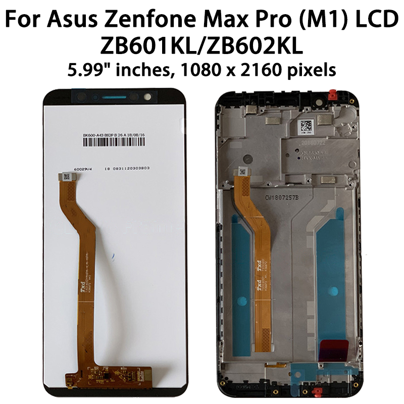 NumÃ©riseur d'Ã©cran tactile LCD, 5.99 , adaptÃ© pour Bali Zenfone Max Pro, Dallas, ZB60, verrerie L, ZB602KL, X00TD, X00TDB, X00TDA, X00T, X00TDE n° 5