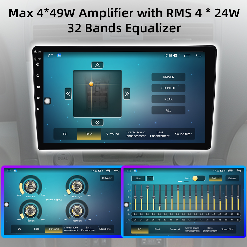 Autoradio et lecteur vidÃ©o QLED 9 , Android 10, Carplay, navigation GPS, camÃ©ra 2 DIN, unitÃ© principale, pour voiture Ford Fi.C. (2009-2017) n° 5