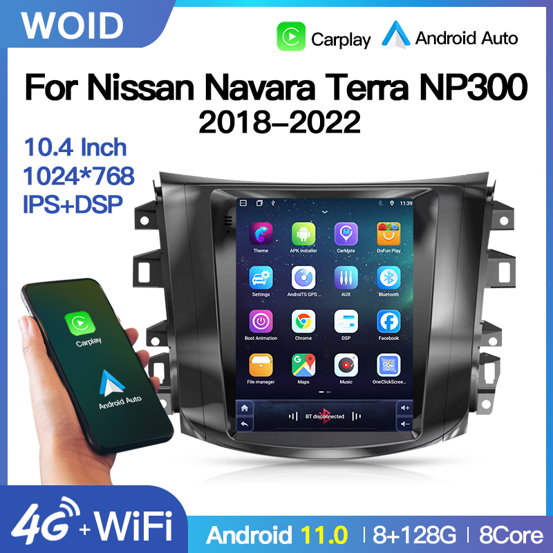 Android11 Auto Car Radio For Nissan Navara Terra NP300  Tesla Style Screen 2018-2022 Carplay Multimedia Player GPS Navigation BT n° 1