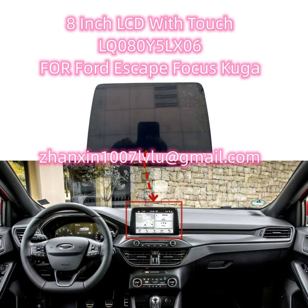 Écran LCD avec écran tactile pour voiture Ford Escape Focus Kuga, radio audio CD, navigation, neuf, original, LQ080Y5LX06, 8 pouces n° 1