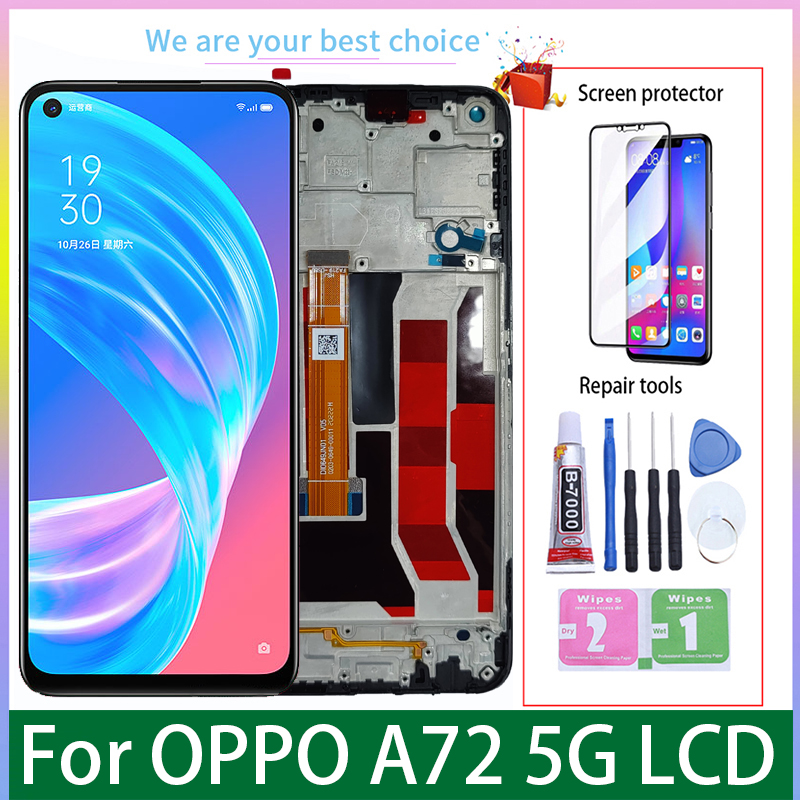 Ensemble Ã©cran tactile LCD avec chÃ¢ssis, 6.5 pouces, pour OPPO A72 5G, PDYM20 PDYT20, original n° 1