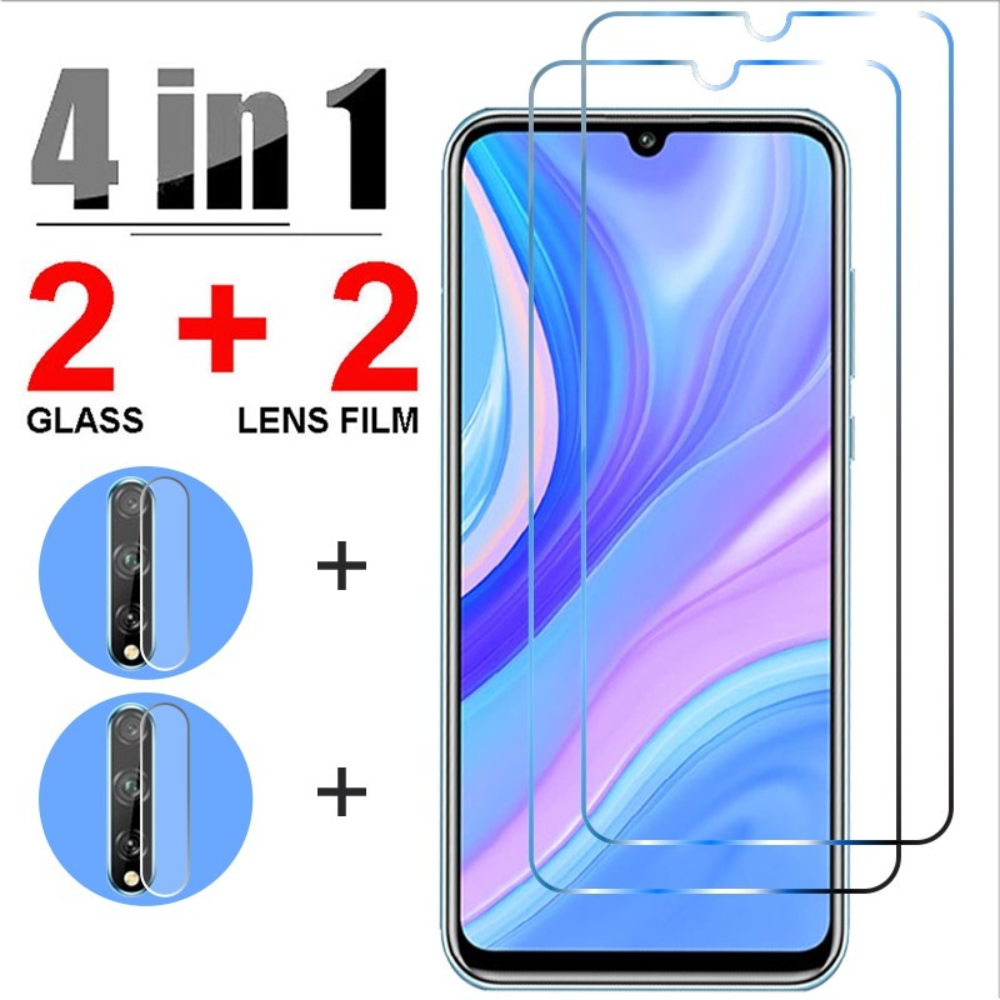 Protecteur d'Ã©cran, 4 en 1, en verre trempÃ© pour Huawei P20 P30 P40 Lite Pro 5G E P Smart 2021 Z Mate 20 30 10 Lite n° 1