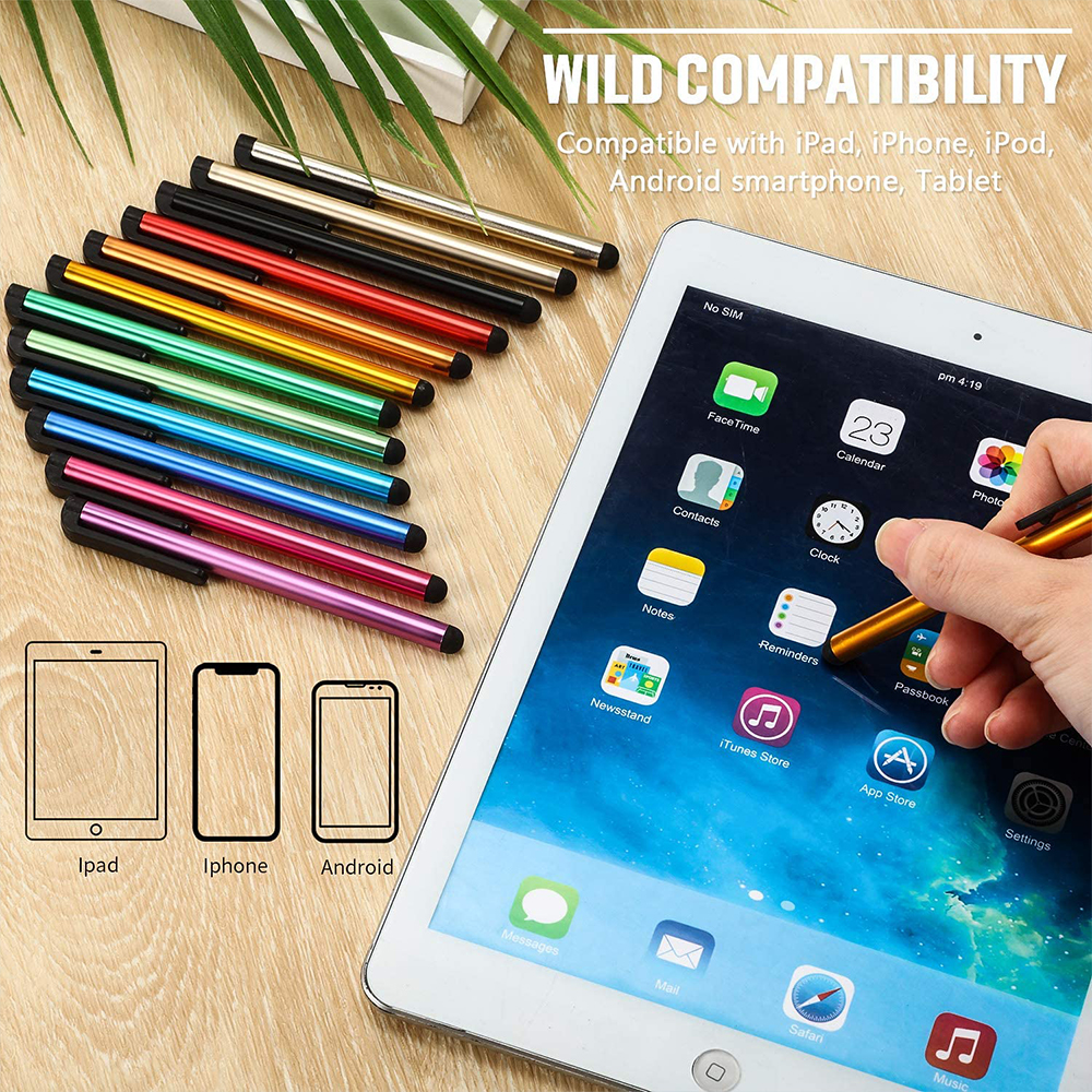 10/50 piÃ¨ces stylo tactile universel pour iPad iPhone 13 X stylo tactile capacitif avec Clip de stylo pour tablette de tÃ©lÃ©phone intelligent n° 2