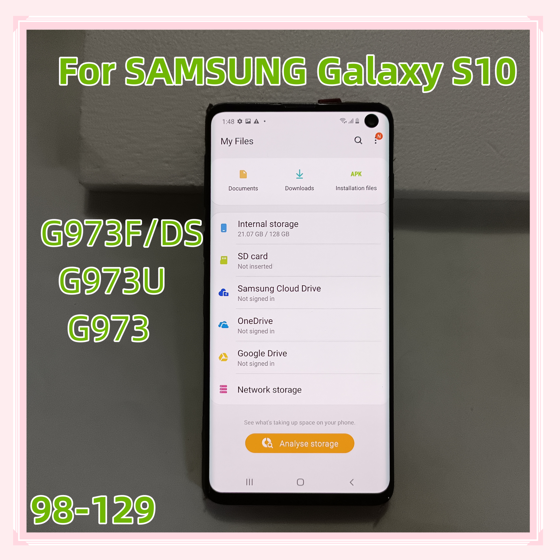 Nouvel LCD pour SAMSUNG Galaxy S10 G973F/DS G973U G973 SM-G973 LCD Diplay Ã‰cran Tactile Digitizer Assembly avec Point Noir n° 1