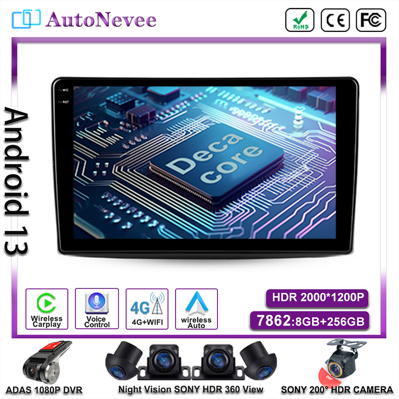 Lecteur de voiture Android 13 pour GAC GS7 GS8 2017 2018, GPS, StÃ©rÃ©o, Radio, Ã‰cran, Navigation, Dash Cam TV, No 2Din DVD BT, Limitation, 2019 n° 1