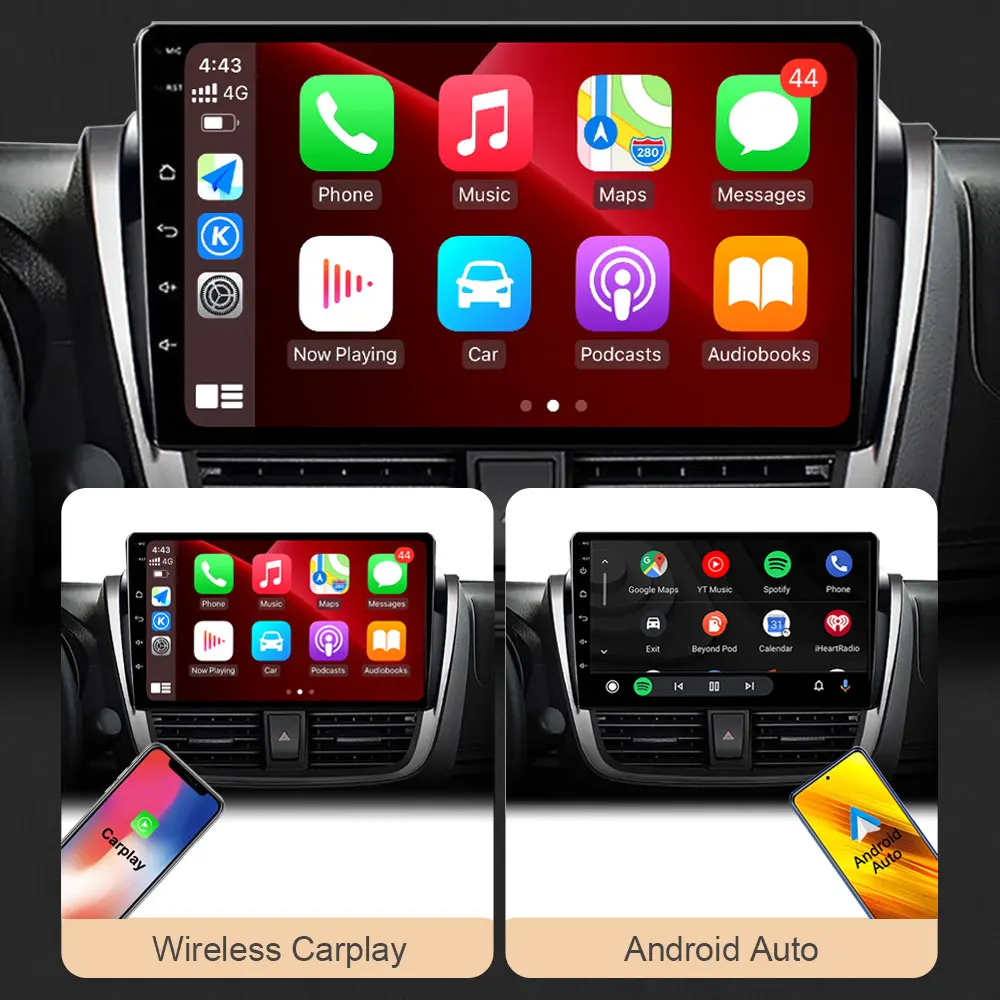 Autoradio sans fil pour Ford Fi.C. MK7, Android 13, Carplay Auto, RDS, AHD, QLED, StÃ©rÃ©o, DSP, Permanence 4G, ADAS, Limitation, 9 pouces, 2009 - 2017 n° 2