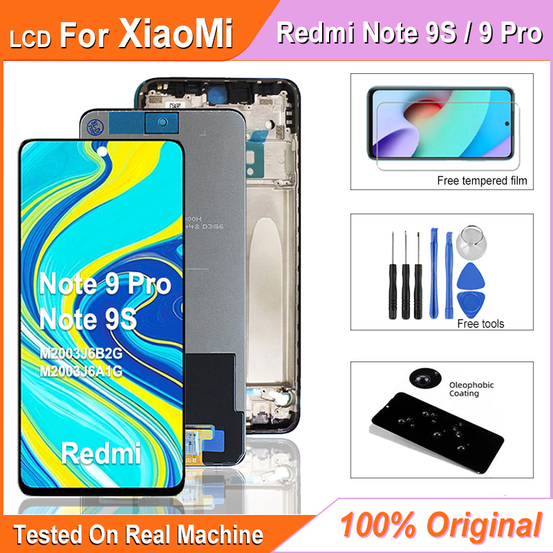 Ensemble Ã©cran tactile LCD, 6.67 pouces, pour Xiaomi Redmi Note 9s, M2003J6A1G, original n° 1