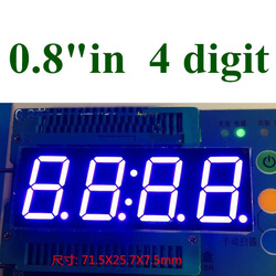 Affichage LED Super Blue Clock Smen, 7 segments, 4 chiffres, 0.8 pouces, 0.8 pouces, 0,8 pouces, meilleur prix, 10 piÃ¨ces small picture n° 1