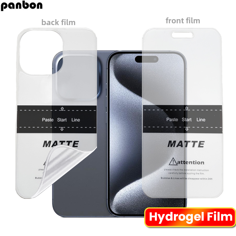 Film de protection avant et arriÃ¨re pour iPhone, protecteur d'Ã©cran Hydrogel FIstrada pour iPhone 15 Pro Max, 14, 13, 12 Pro Max n° 1