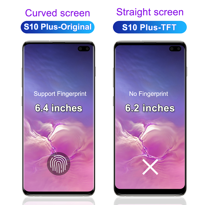 Ã‰cran LCD avec cadre pour Samsung Galaxy S10 Plus, Ã©cran tactile d'origine, 6.4 pouces, G975F, G975U, G975A n° 2