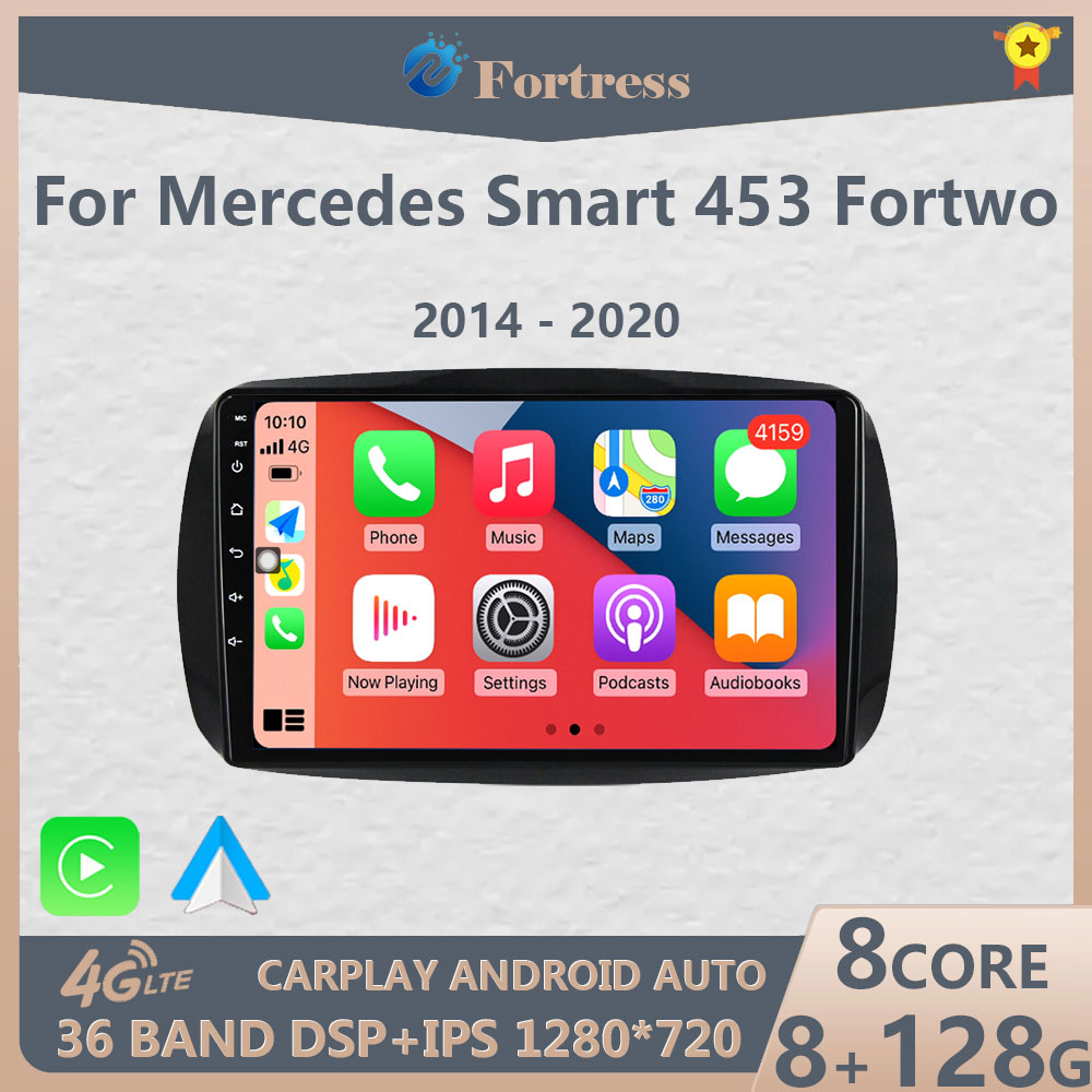 Autoradio Android 12, Navigation GPS, RDS, StÃ©rÃ©o, Carplay, Lecteur Limitation, pour Voiture Mercedes Benz Smart 453, Fortwo 2014, 2015, 2016- 2020 n° 1