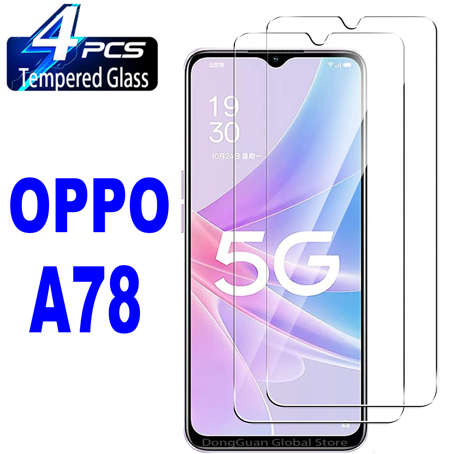 Lot de 2 ou 4 films protecteurs d'Ã©cran en verre, pour OPPO A78 5G n° 1