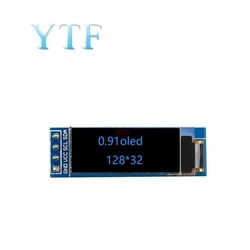 Ã‰cran LCD OLED blanc et bleu, technologie d'affichage, 0.91 pouces, 128x32, 128, 32, I2C, interface IIC, sÃ©rie, 0.91, 12832 SSD1306 small picture n° 2