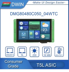 DWIN 5 pouces 800x480 TFT LCD Ã©cran HMI Ã©cran tactile prix bas DMG80480C050-04WTC rentable