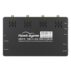 Hawkeye-Ã‰cran d'affichage pour importateur de course RC, quatre yeux, 4 canaux, rÃ©cepteur, sortie TV HDMI 4 segments, 5.8G small picture n° 2