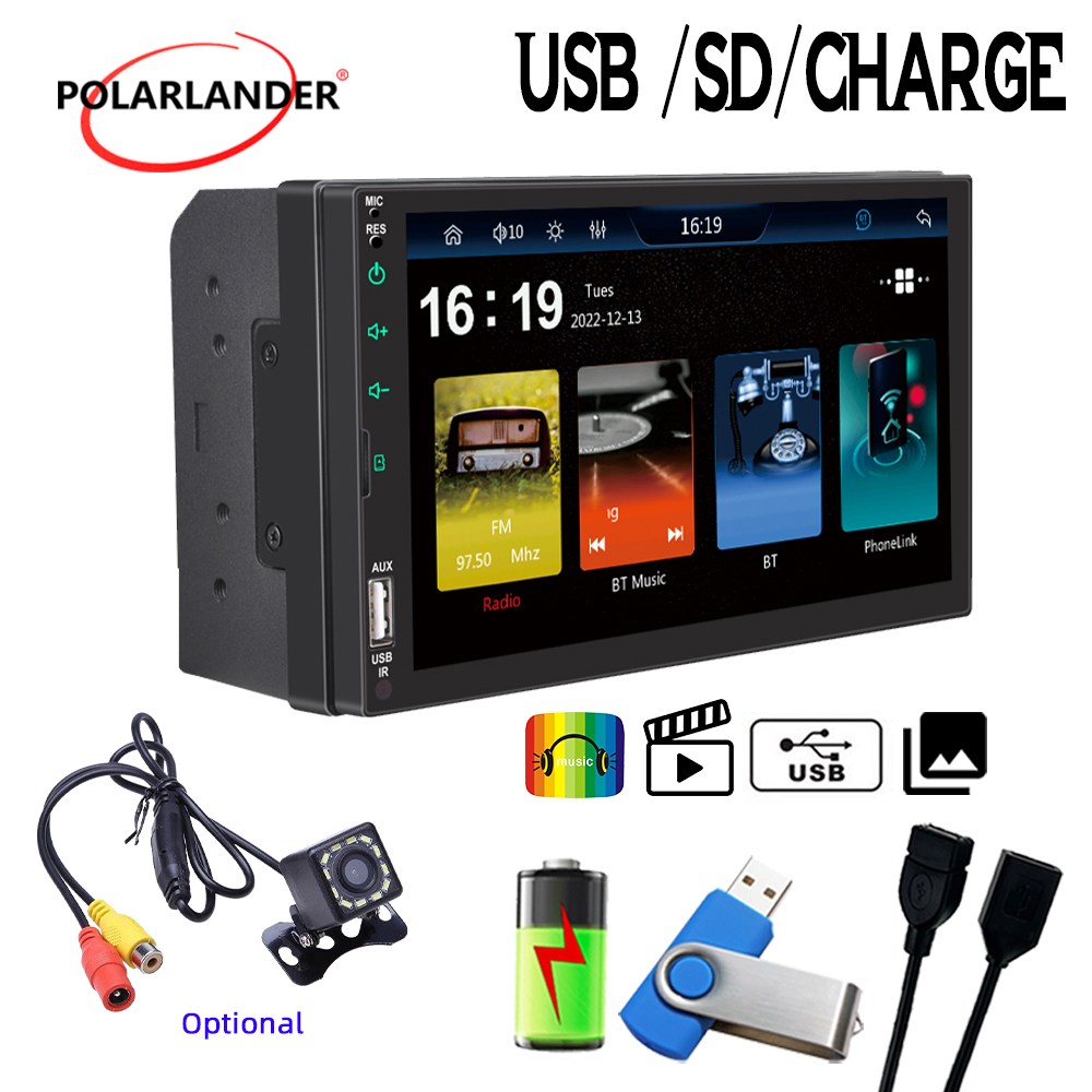 Autoradio Android sans fil, 7 , MirrorLink, Carplay, 2DIN, lecteur MP5, Ã©cran tactile, puzzles n° 1