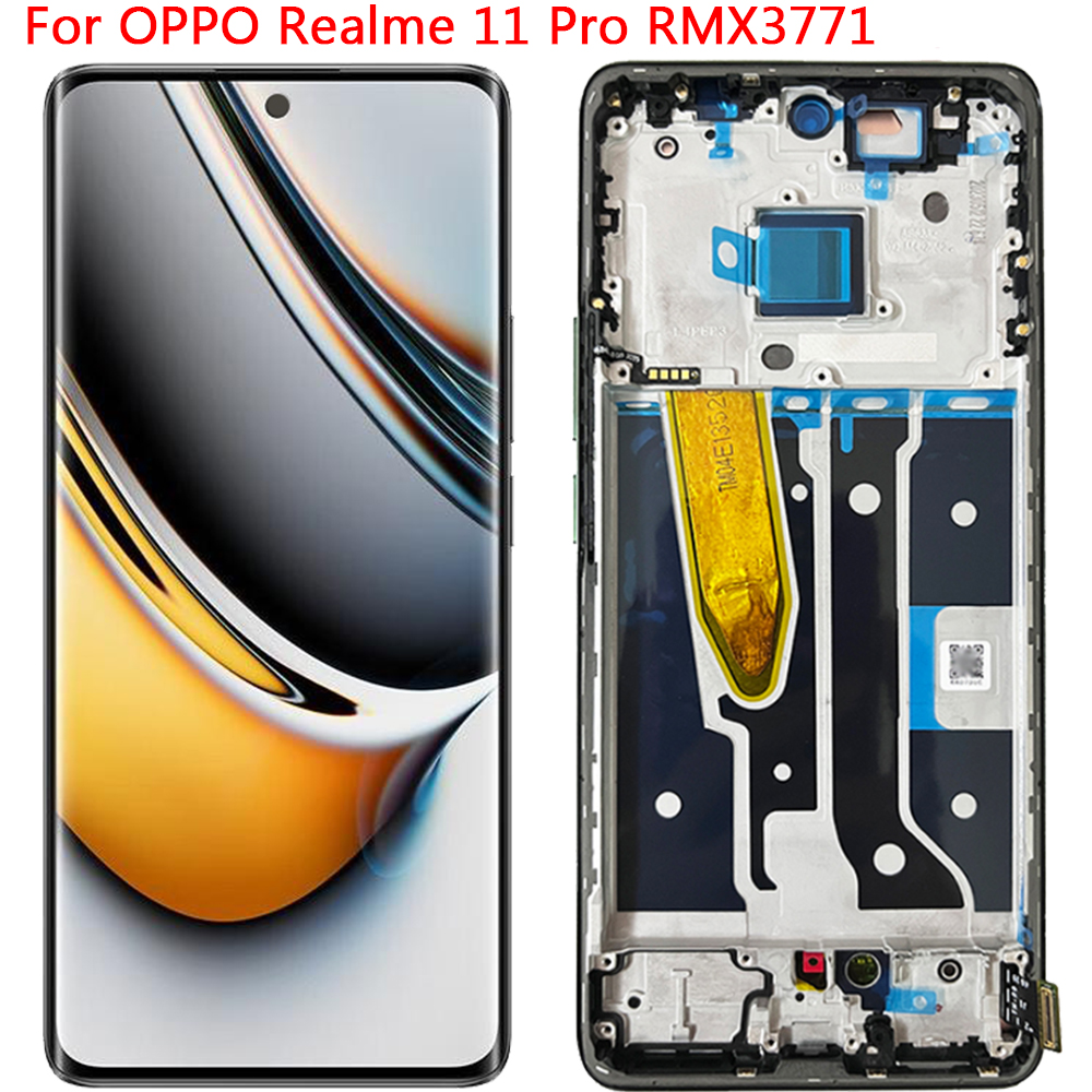 Écran tactile LCD AMOLED avec cadre, pièces de rechange d'origine, OPPO Realme 11 Pro, 6.7 pouces, RMXino 71 n° 1