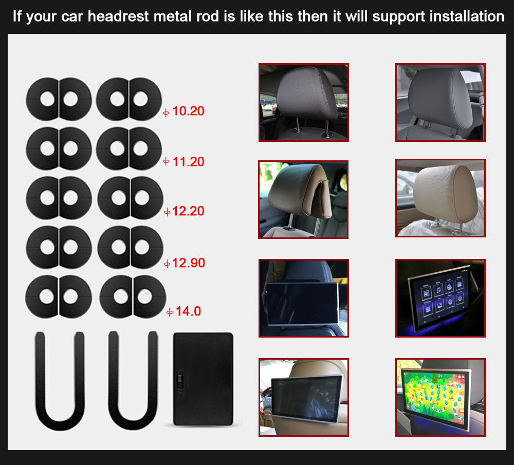 Moniteur HDMI de voiture Android 11.6, 8 cÅ“urs, 10.0 pouces, 1920x1080, Ã©cran Netflix, AUX, FM, Bluetooth, divertissement sur siÃ¨ge arriÃ¨re n° 6