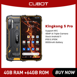 Cubot-Smartphone KingKong 5 Pro, Android 11, NDavid, 4 Go, 64 Go, 8000mAh, triple camÃ©ra 48MP, Ã©tanche IP68, IP69K, Global 4G Permanence small picture n° 1