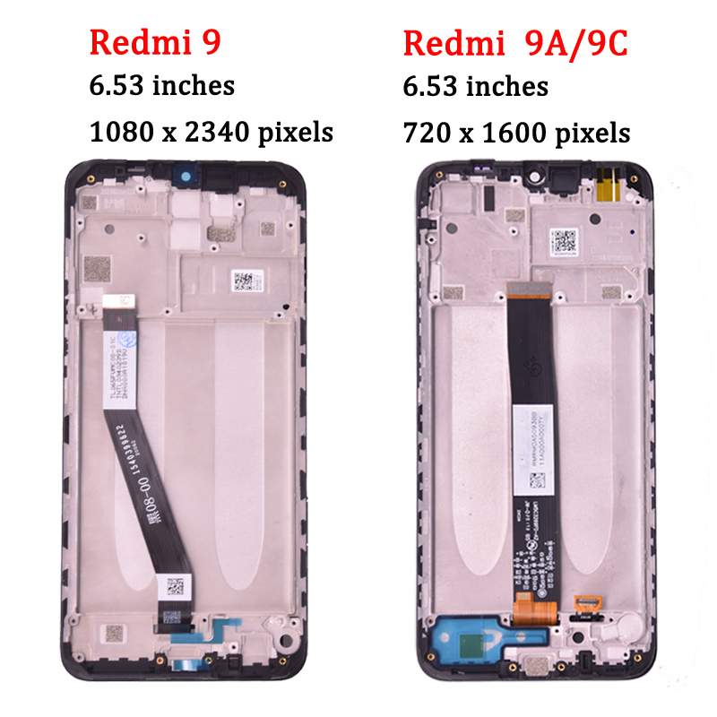 NumÃ©riseur d'Ã©cran tactile LCD pour Xiaomi Redmi 9A 9C, piÃ¨ces de tÃ©lÃ©phone de remplacement, assemblage d'affichage, 6.53 pouces n° 2