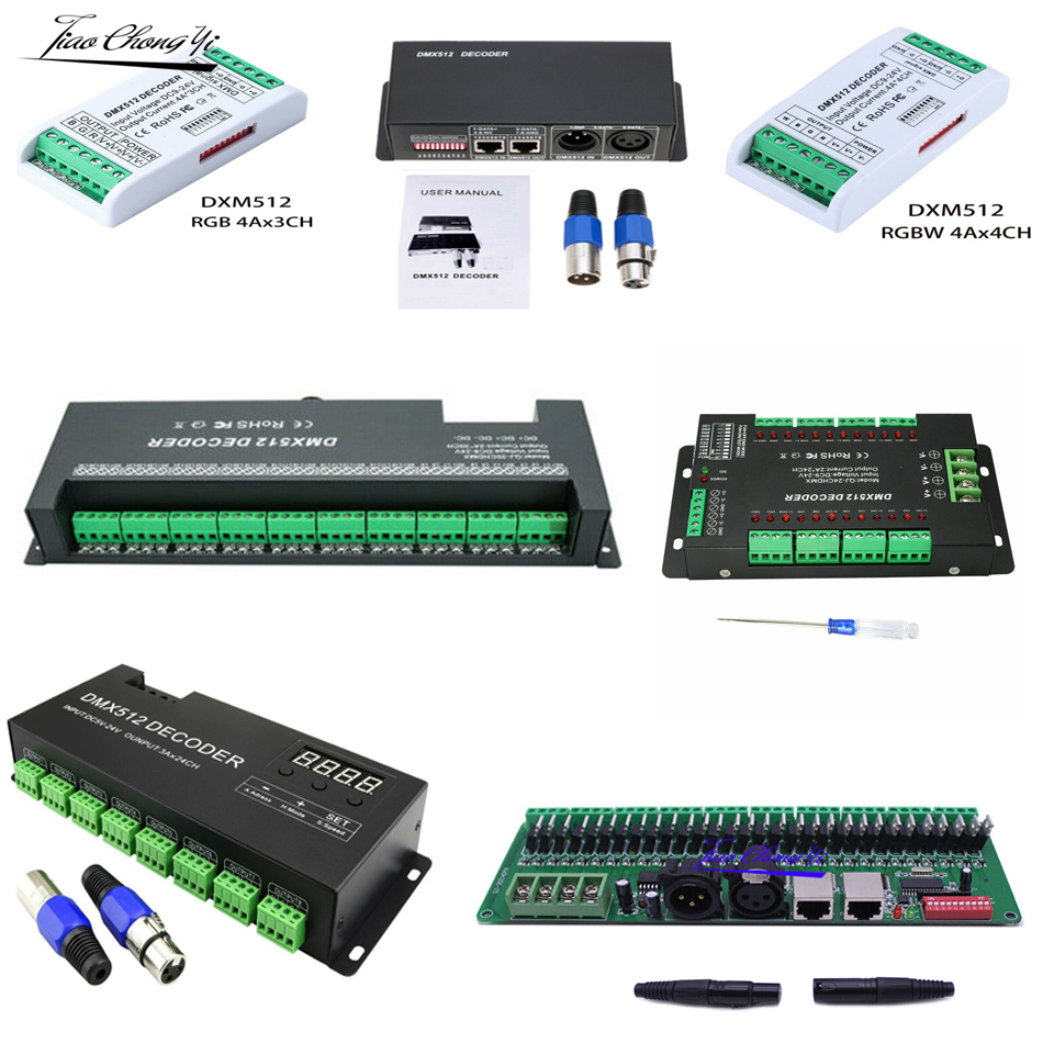 ContrÃ´leur DMXorgRGB RGBW LED, 3/4/6/12/ 24CH 30CH 30 canaux pipeline 3A 5A x dÃ©codeur, pilote de gradateur pour 5050 RGB RGBWW bande n° 1