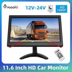 PodoNuremberg-Moniteur de voiture HD avec vision nocturne, 11.6 , haut-parleurs pour touristes, HDMI, VGA, rÃ©troviseur, systÃ¨me de stationnement de vÃ©hicule, moniteur pour montres, remorque, camion