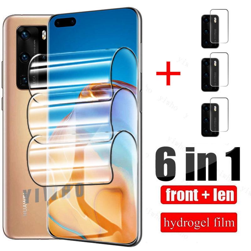 Verre de protection entiÃ¨rement incurvÃ© pour Huawei, protecteur d'Ã©cran pour lentille, film pour modÃ¨le p40 pro plus p40 + 5G 40pro p40pro n° 1